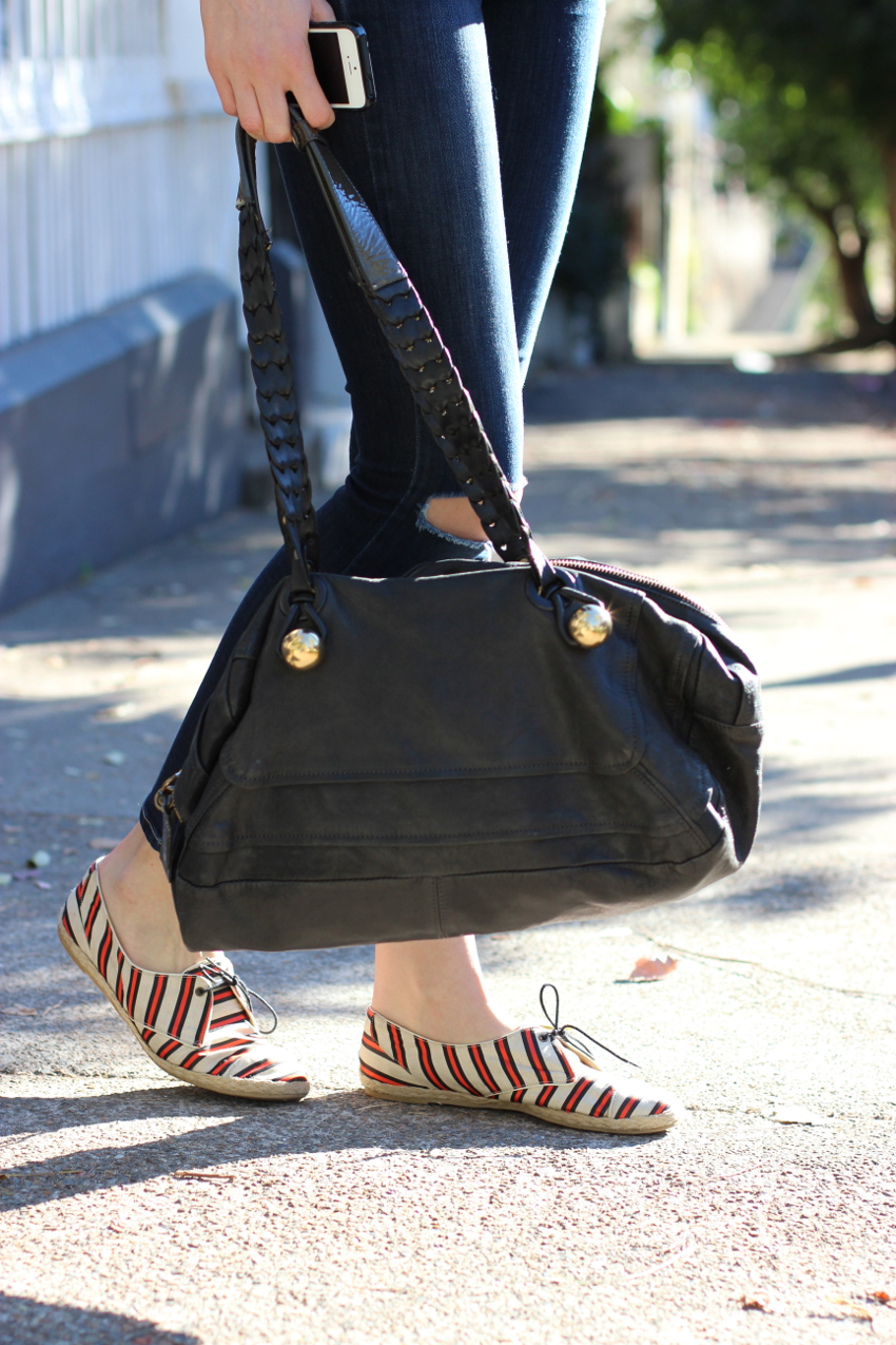 BYCHILL Australian Fashion blog, Chloe black and gold duffle bag
