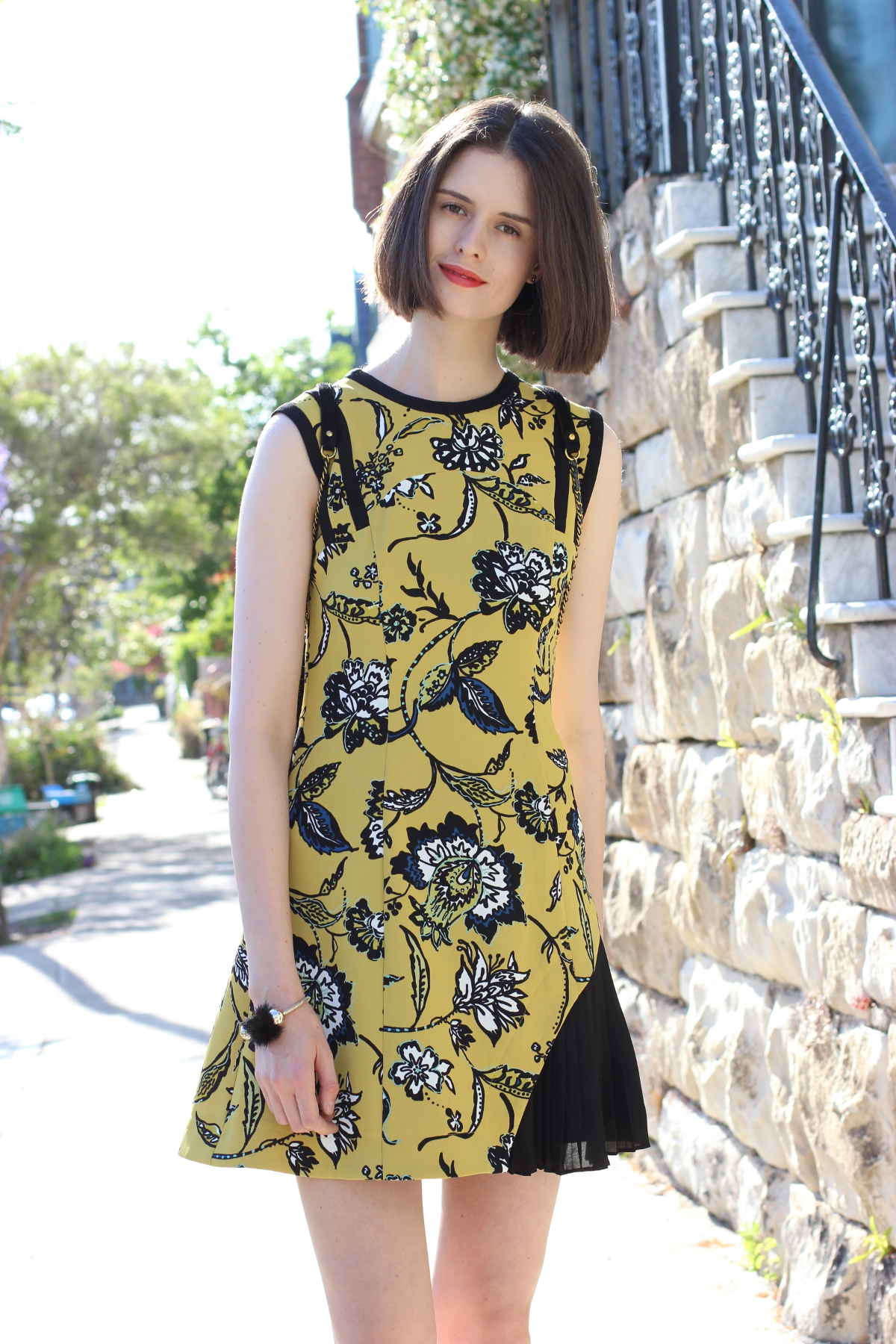 BYCHILL Chloe Hill in Cue Clothing Passionflower Crepe Floral print Dress in Paddington, Sydney