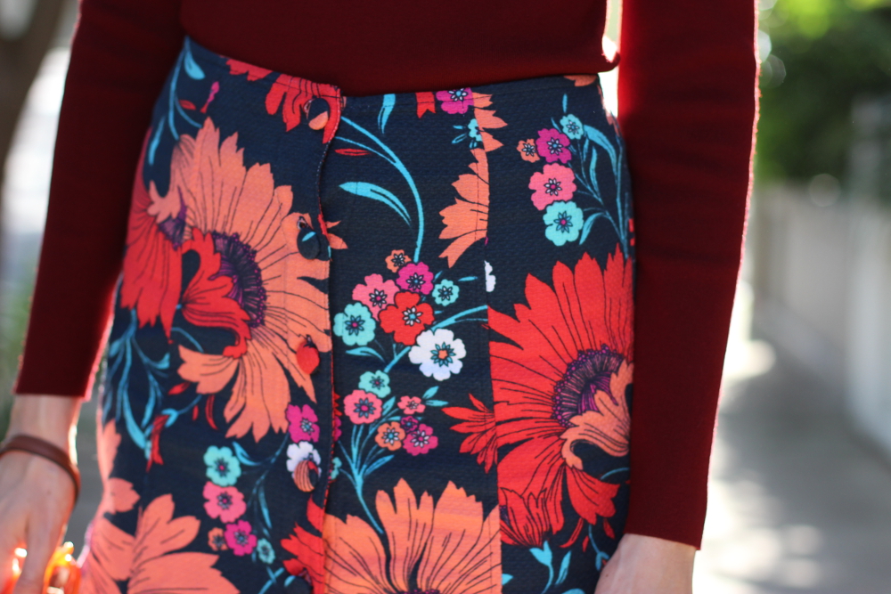 BY CHILL SYDNEY FASHION AND SHOPPING BLOG | Topshop floral print mini skirt detail