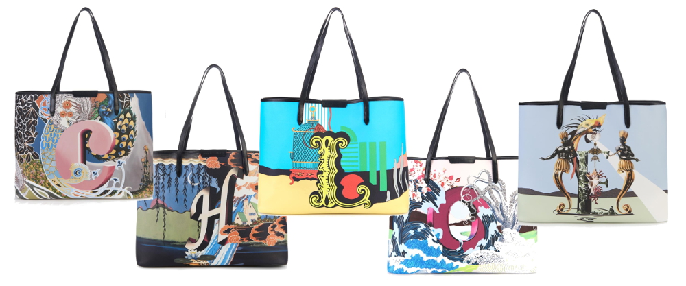 BY CHILL FASHION | Mary Katrantzou's Initials collection, Monogramed totes for Matches Fashion