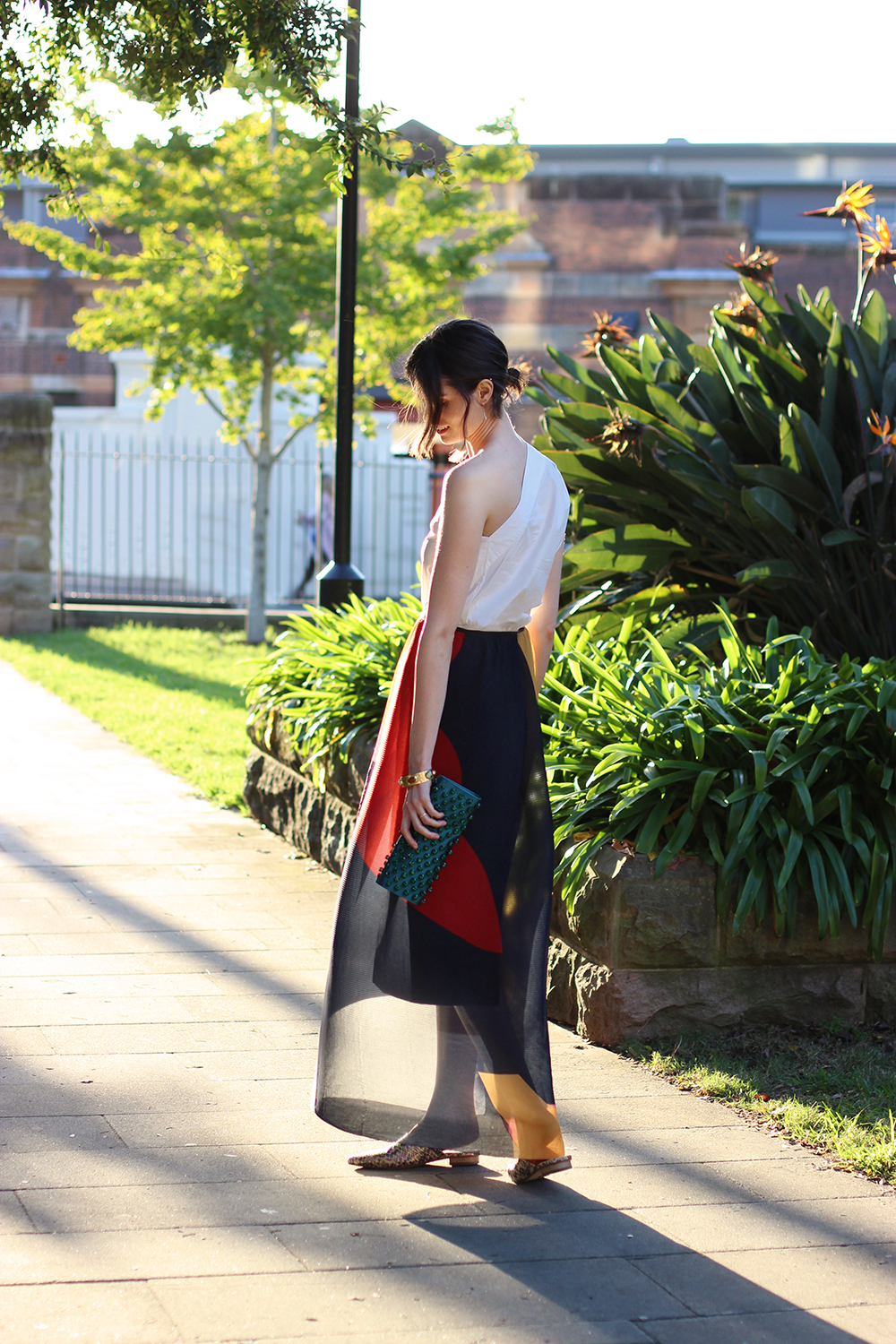 CHLOE CHILL BLOG | YB J'aime top, Issa London maxi skirt from the outnet, H&M studio shoes and Christie Nicolaides bangle